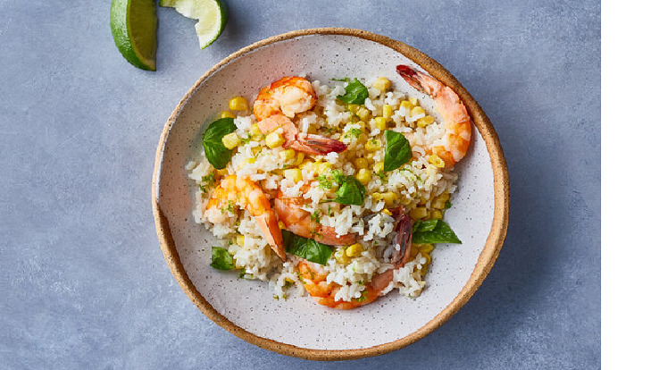 Coconut Rice With Shrimp and Corn